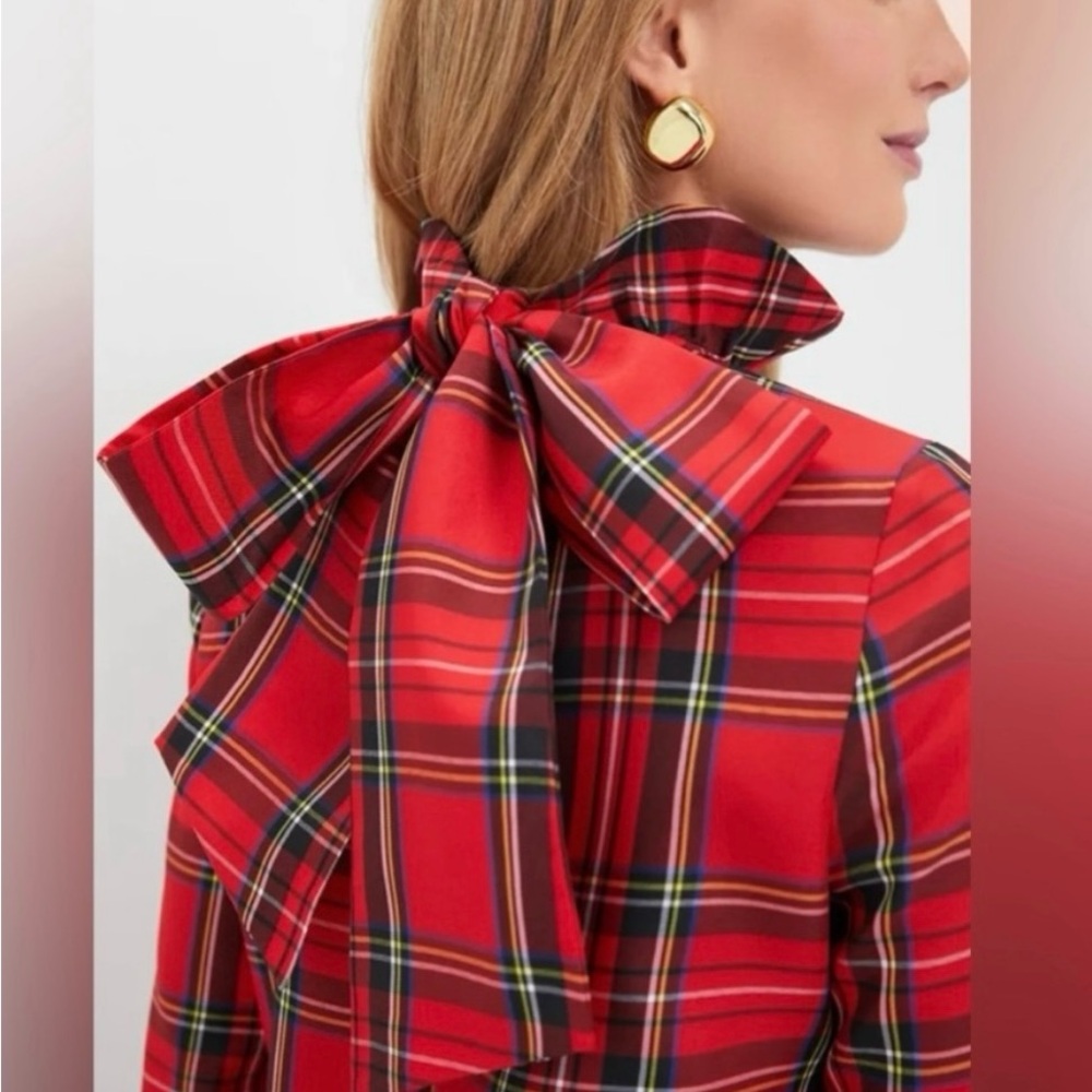NWT Tuckernuck Royal Stewart Tartan Faye Top, Blouse Size L
